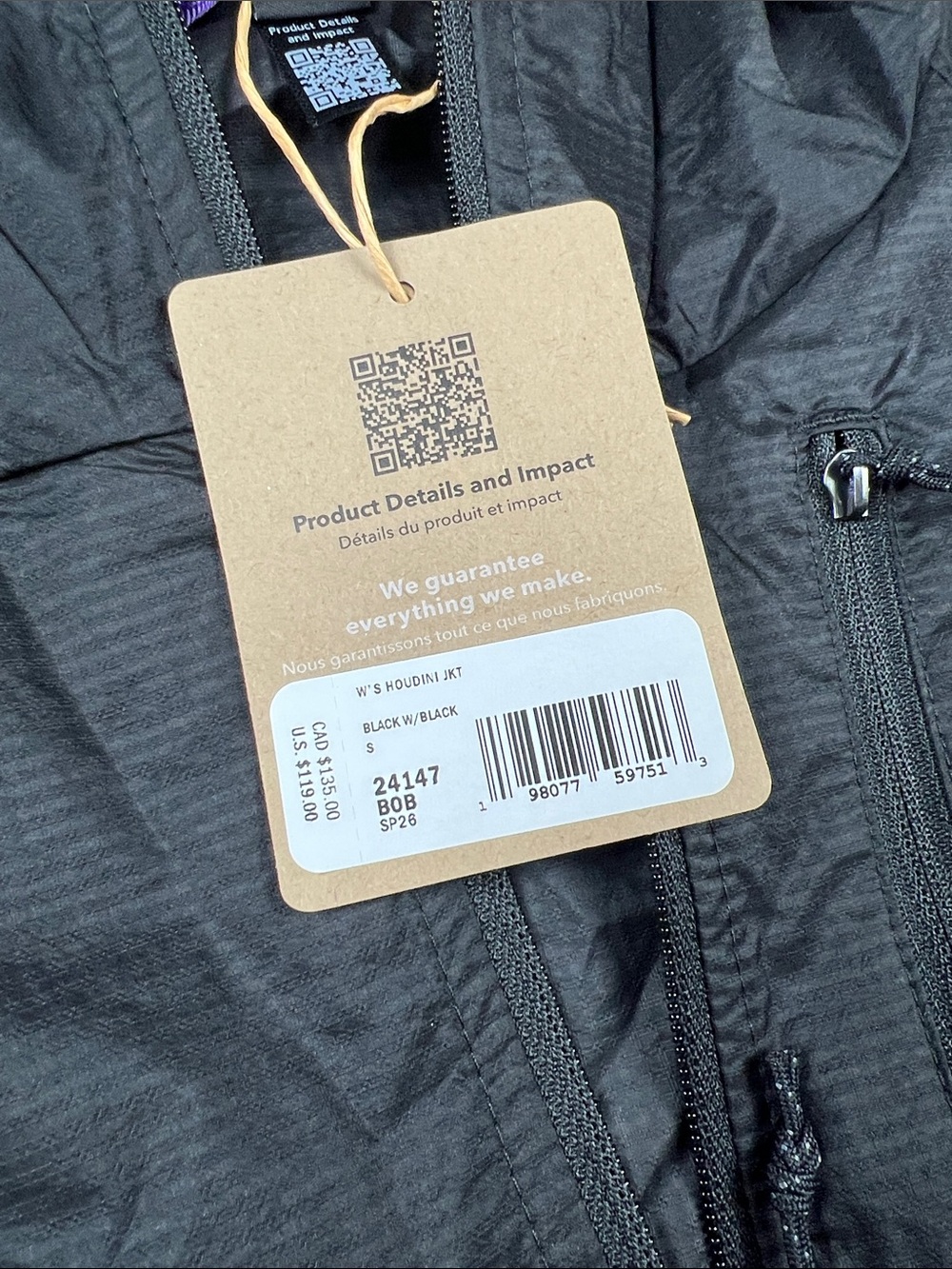 Patagonia Houdini Jacket Lightweight Packable Windbreaker Size Women’s Small NWT - Picture 6 of 9